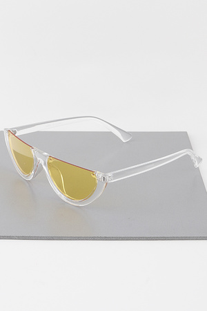 Straight Tinted Clear Sunglasses