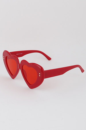 Bolted Heart Frame Sunglasses