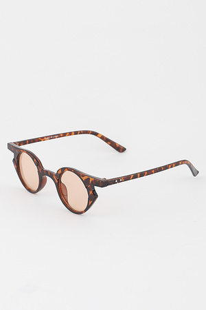 Wide Tinted Round Sunglasses