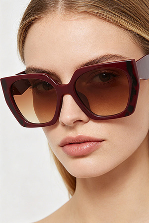 Geometric Block Gradient Sunglasses