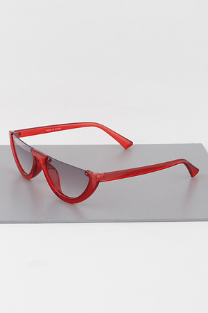 Bright Straight Half Rim Sunglasses