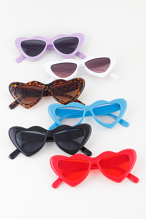 Modern Bright Heart Gradient Sunglasses