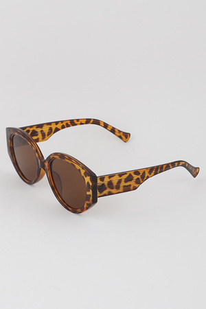 Cheetah Round Sunglasses