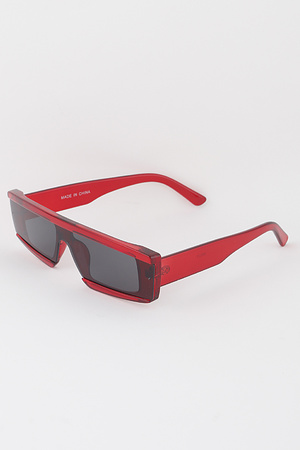 Straight Brow Tinted Bar Sunglasses