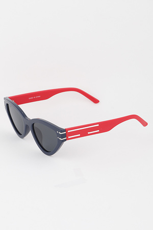 Two Toned Cateye Sunglasses