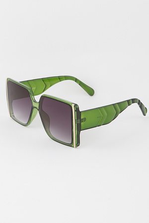 Modern Stripe Box Sunglasses