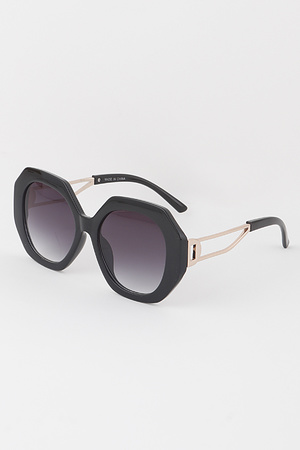 Oversized Geometric Gradient Sunglasses