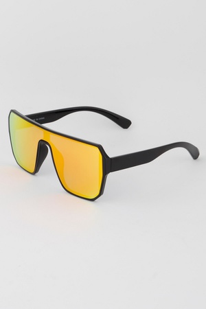 Framed Tinted Shield Sunglasses