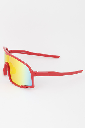 Curved Sporty Shield Sunglasses