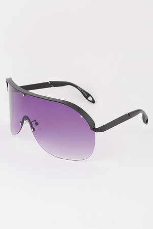 Bulky Bolted Shield Sunglasses