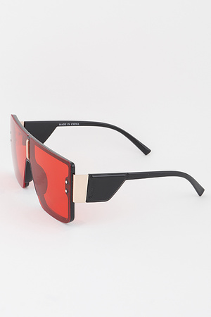 Double Bolted Bright Shield Sunglasses