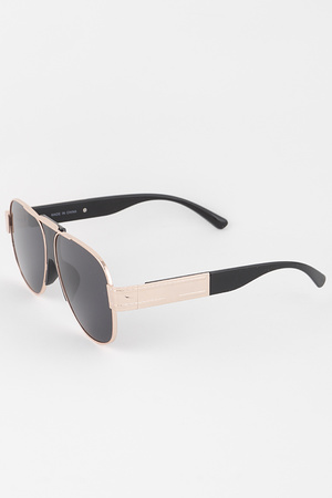 Modern Aviator Shield Sunglasses