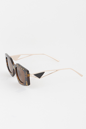 Abstract Tinted Retro Sunglasses