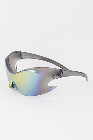 Bright Tinted Flame Shield Sunglasses