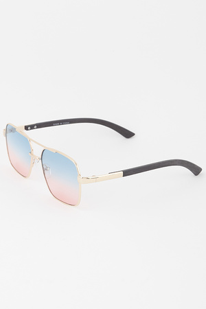 Trendy Metal Aviator Sunglasses