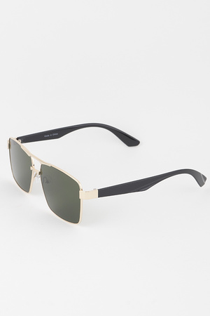 Minimal Grad Leaf Aviator Sunglasses