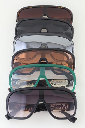 M Heart K Tinted Shield Sunglasses