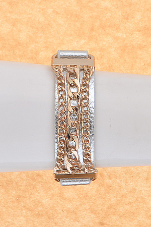 Chain Decoration Flap Bracelet