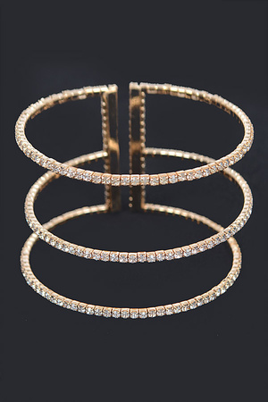 Start A Trend Sparkly Rhinestone Open Bracelet