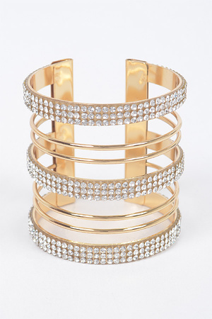 Rhinestone Metal Cuff
