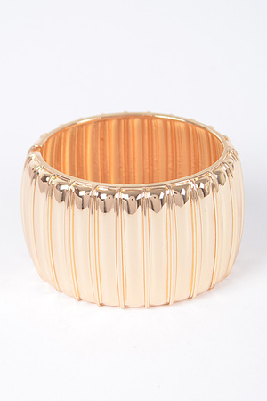 Textured Metal Bangle Bracelet