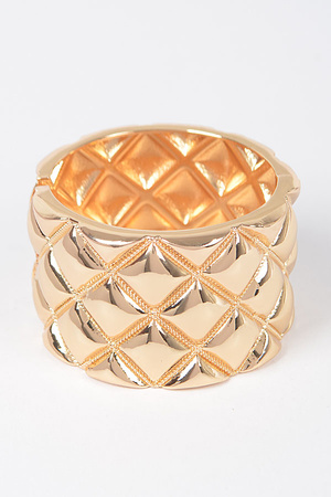 Metal Diagonal Shape Cuff Bracelet