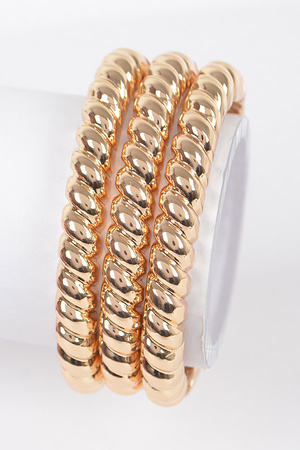 Three Pieces Set Metal Bangle