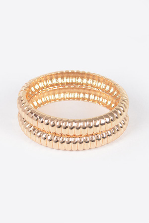 Two Pieces Set  Metal Bangle