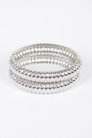 Two Pieces Set  Metal Bangle