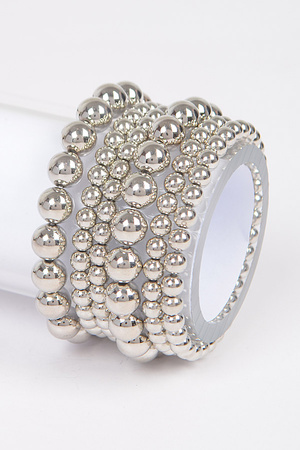 Multi CCB Ball Stretch Bracelet