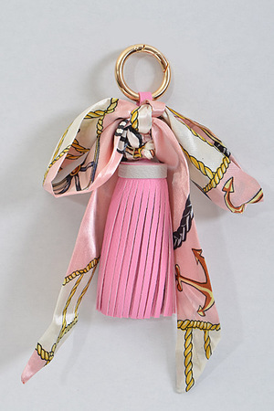 Unique Bow Wrapped Tassel Keychain