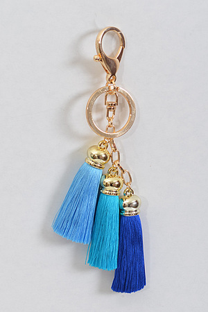Simple Multi Shaded Tassel Keychain