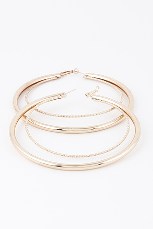 Wide Open Twist Hoop Earrings