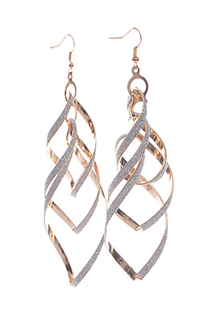 Doubel Swirl Cutout Dangle Earring