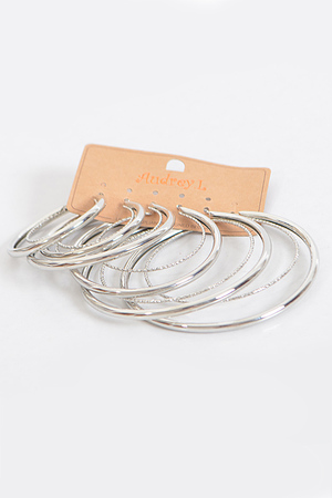 Thin And Thick Hoop Earrings Set
