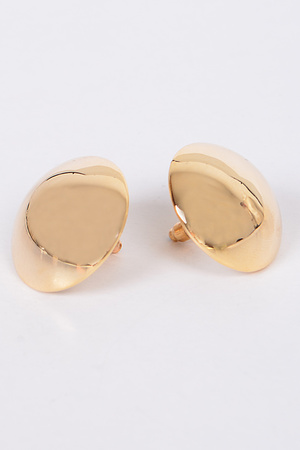 Circle Plain Metallic Earrings