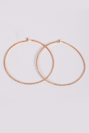 Rhinestone Lovely Hoop Earrings