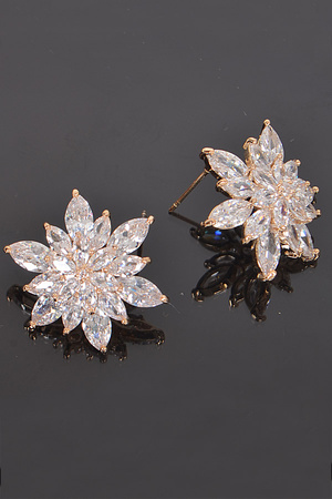 Floral Crystal Earrings.