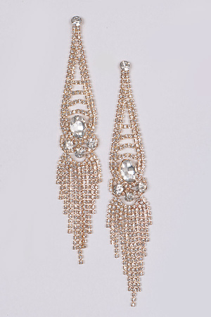 Fringe Sparkling Elegant Earrings