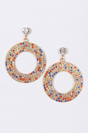 Circle Elegant Rhinestones Earrings
