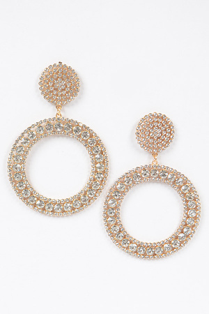 Bight Rhinestone Daily Earrings.