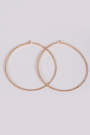 Classic Rhinestone Hoop Earrings