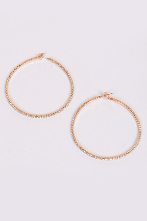 Classic Rhinestone Hoop Earrings