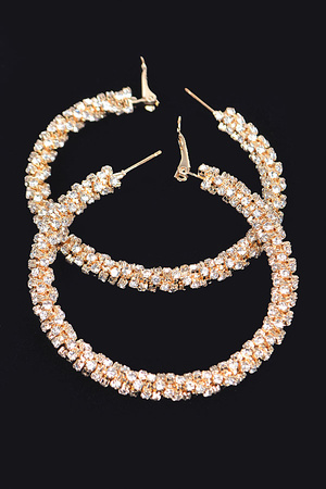 Filled Rhinestones Smaller Hoops.