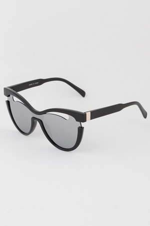 Abstract Two Half Tinted Sunglasses