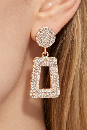 Glittered Beads Drop Earrings.