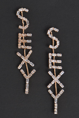 Limestone Sexy letter Earring