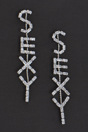 Limestone Sexy letter Earring