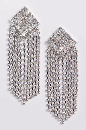 Aztec Rhinestone Back Drop Earring