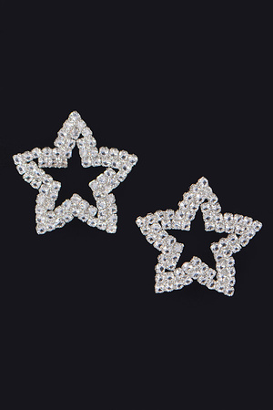 Star Shape Rhinestone Stud Earrings